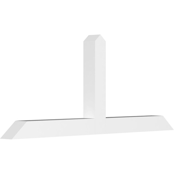 Ekena Millwork Portland Architectural Grade PVC Gable Bracket, 60"W x 25"H x 4"D x 4"F, 10/12 Pitch GBP060X25X0404POR00 - main